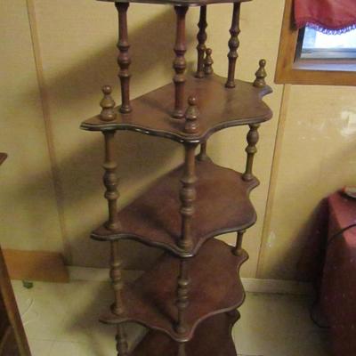 Solid Wood 5 Tier Accent Shelf- Approx 21