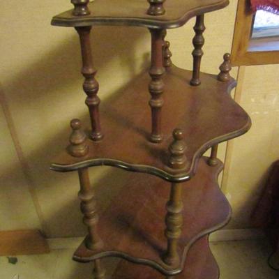 Solid Wood 5 Tier Accent Shelf- Approx 21