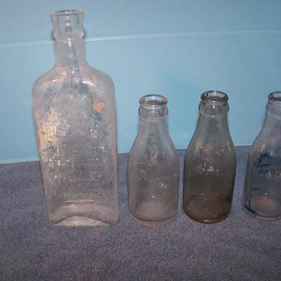 LOT 81 GREAT OLD BOTTLES  BLUD-LIFE/WELCH'S/PURPLE/ARMOUR'S