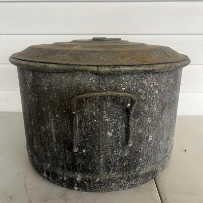 Old Heavy Galvanized Boiling Pot