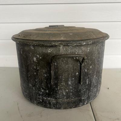 Old Heavy Galvanized Boiling Pot