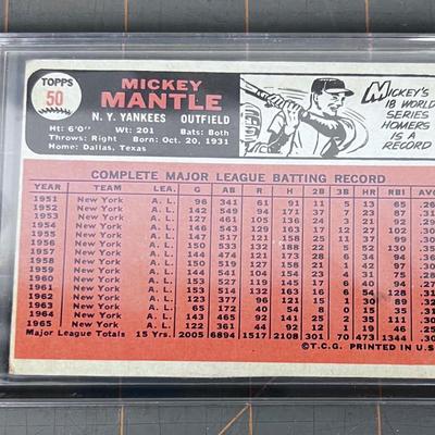 Mickey Mantle Tops 50 YANKEES  Last Season on the Card is 1965 