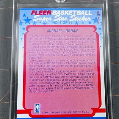FLEER Basketball Super Star Michael Jordan Bulls  