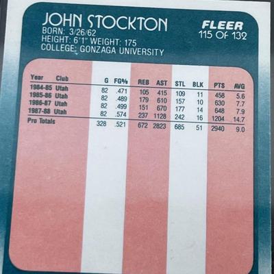 JAZZ John Stockton FLEER Guard 