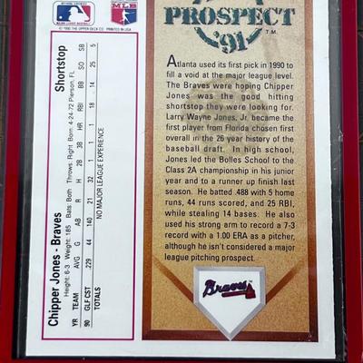 Chipper Jones Top Prospect '91 BRAVES 