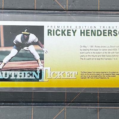 Silver Star Rickey Henderson AuthenTicket 