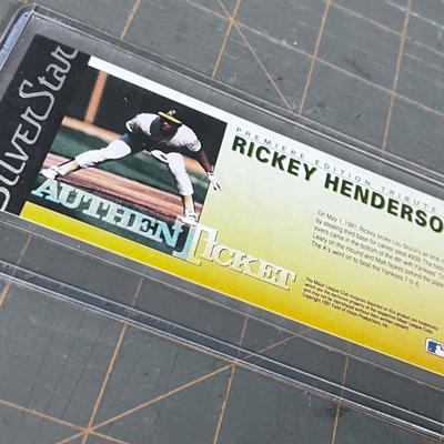 Silver Star Rickey Henderson AuthenTicket 
