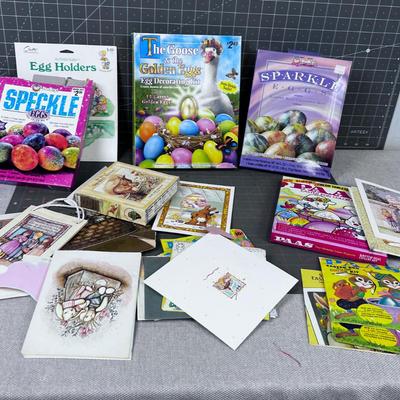 Easter Mixed Lot: Color kits, Cards, Egg Holders etc.