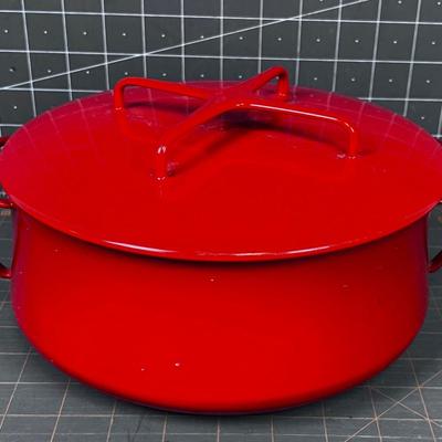 DANSK Koben Style Covered Casserole Red Enamel  