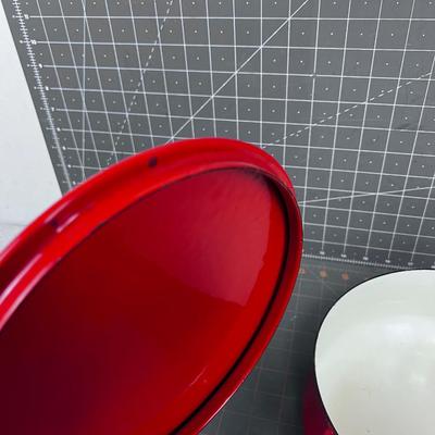 DANSK Koben Style Covered Casserole Red Enamel  