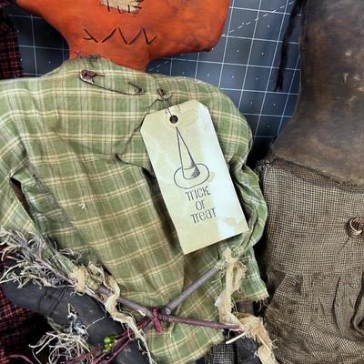SPOOKY Halloween Dolls Lot:(3) Witch, Zombie and Pumpkin Head DOLLS 