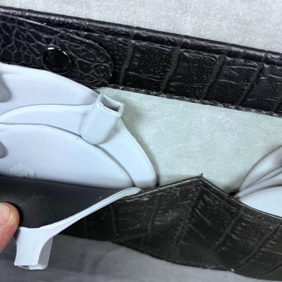 Tens Pain Relief Machine in CASE, comes in a Black Alligator Skin Faux Case. 