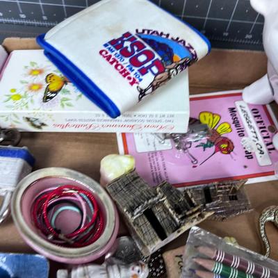 Junk Drawer Clean Out: Lock, Keychain, House, Bank. 