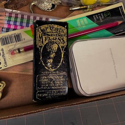 Junk Drawer Clean Out: Lock, Keychain, House, Bank. 