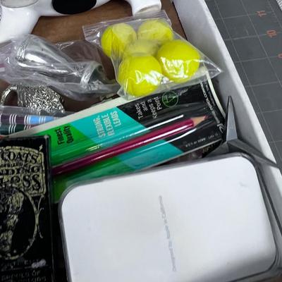 Junk Drawer Clean Out: Lock, Keychain, House, Bank. 