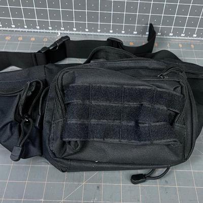 Black Nylon Fanny Pack Tactical 
