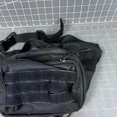 Black Nylon Fanny Pack Tactical 