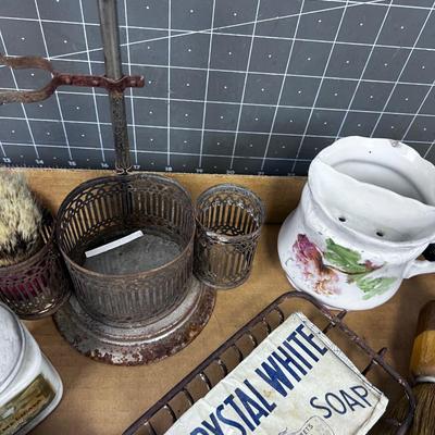 Bathroom Vanity Clean Out VINTAGE: Razors, Soap etc. 