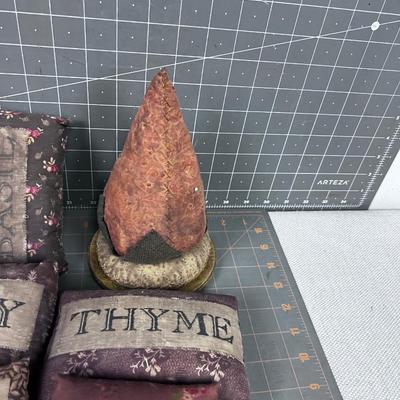 Hand Made Pin Cushion with Spice Names