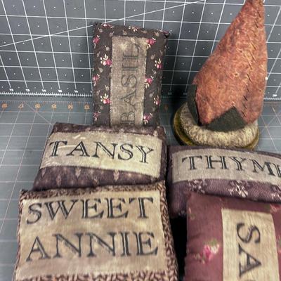 Hand Made Pin Cushion with Spice Names