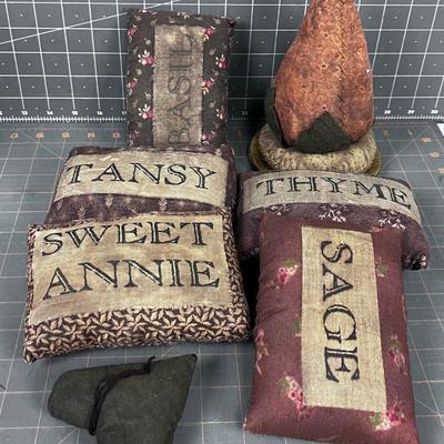 Hand Made Pin Cushion with Spice Names