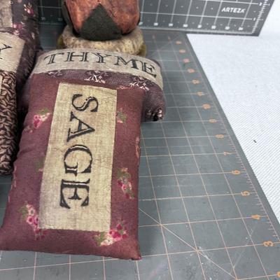 Hand Made Pin Cushion with Spice Names