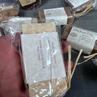 Hand Made Soaps and A Candle
