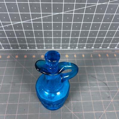 Blue Glass Cruet with stopper