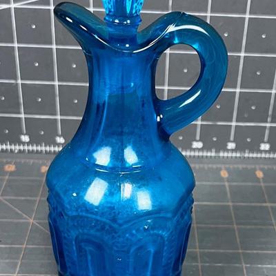 Blue Glass Cruet with stopper