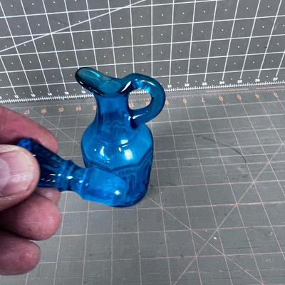 Blue Glass Cruet with stopper