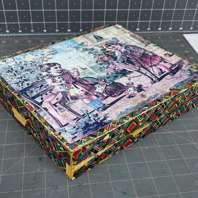 Wood Box Full of Children's Art Supply etc. 