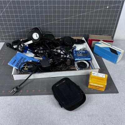 Tray of Camera and Electrical Items, VINTAGE
