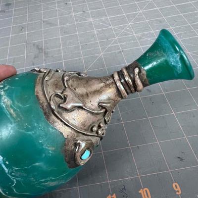 Fine Hand Blown Glass with Sterling Overlay, VERY VERY Light!