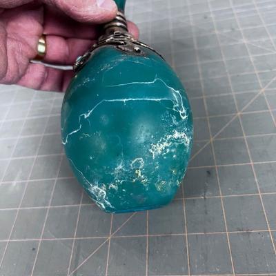 Fine Hand Blown Glass with Sterling Overlay, VERY VERY Light!
