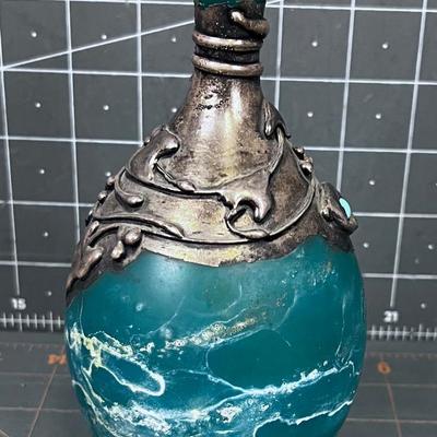 Fine Hand Blown Glass with Sterling Overlay, VERY VERY Light!