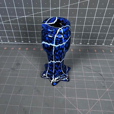 Hand Blow Glass Vase, with Star of David Pattern