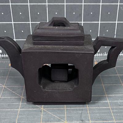 Vintage Chinese Yixing Fire Sculpture Clay Teapot