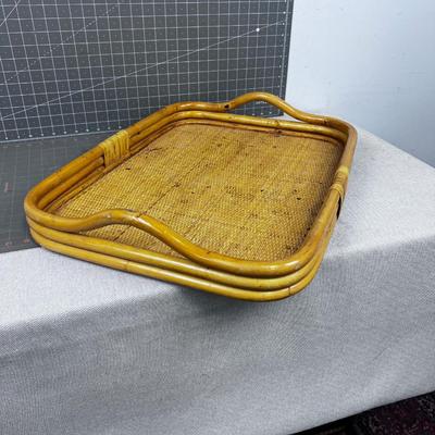 Large Rattan Serving Tray 