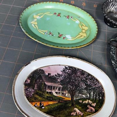 Vintage Ash Tray (4) Pieces All Metal 