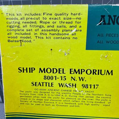 Ship Model Ancient Chinese Wood Yacht 