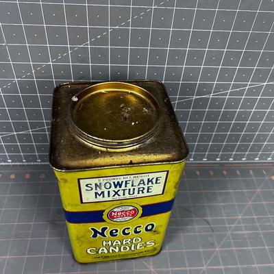 Antique Candy Tin NECCO Hard Candies 