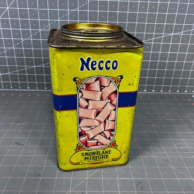 Antique Candy Tin NECCO Hard Candies 