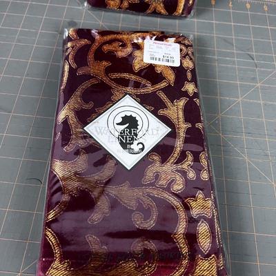 2 NEW Waterford Red Napkins (8 Total) 