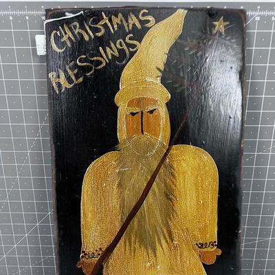 Christmas Blessing and Wood Stocking DÃ©cor' 