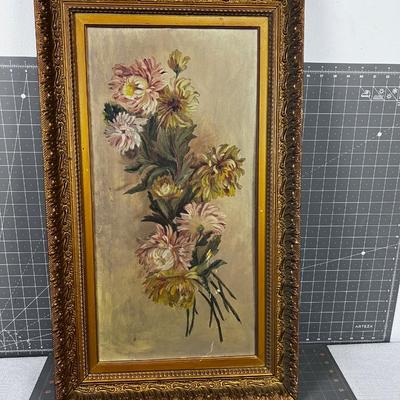 Antique Oil on Board Framed