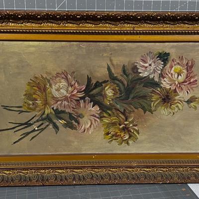 Antique Oil on Board Framed