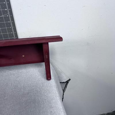 Coat Rack / Plate Shelf Painted Barn Red Wood