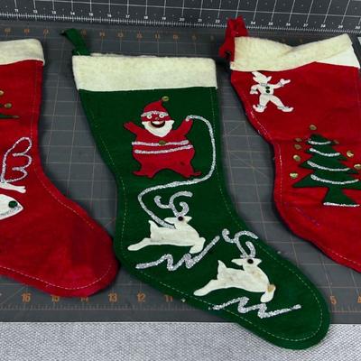 Vintage Felt Christmas Stocking - WOW!!! 