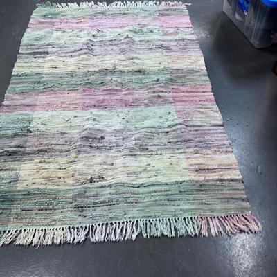 Rag Rug - Pink & Green 