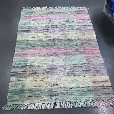 Rag Rug - Pink & Green 